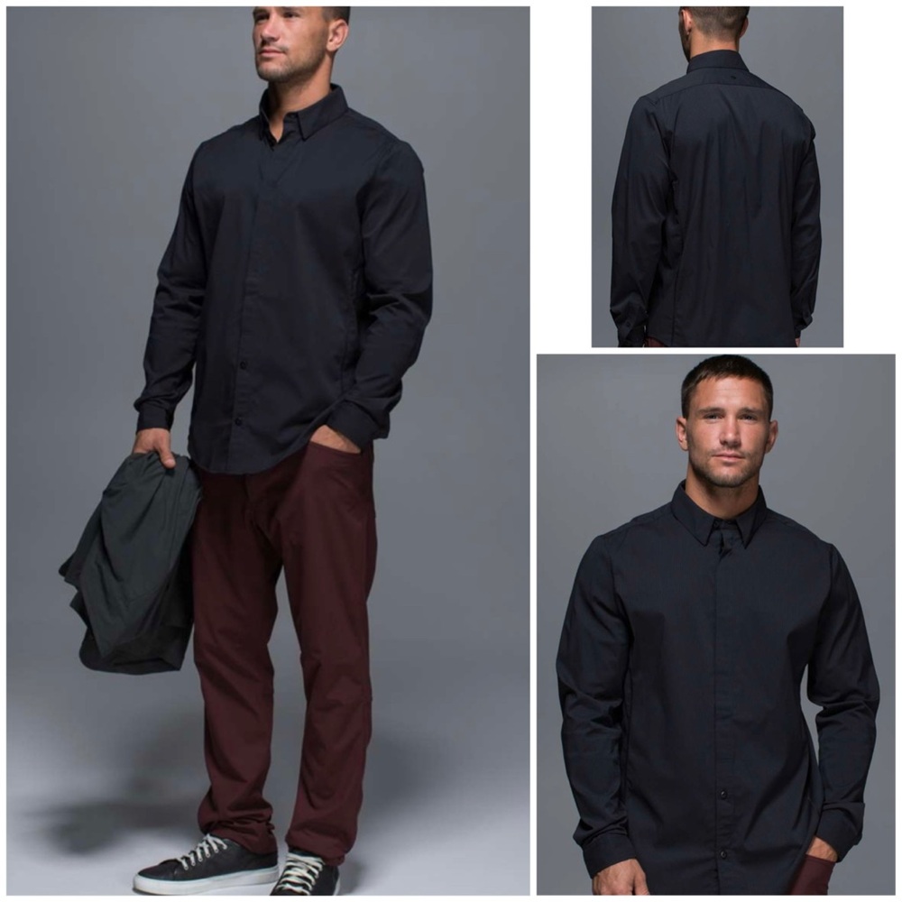 lululemon athletica Black Casual Button Down Shirt